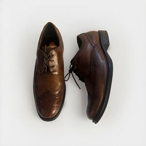 Ralph Lauren Chaps Dress Shoes Mens Brown Oxford Leather Old Money Preppy Sz 11M Chaps Brown Dress Shoes for Men for sale | eBay main image 4